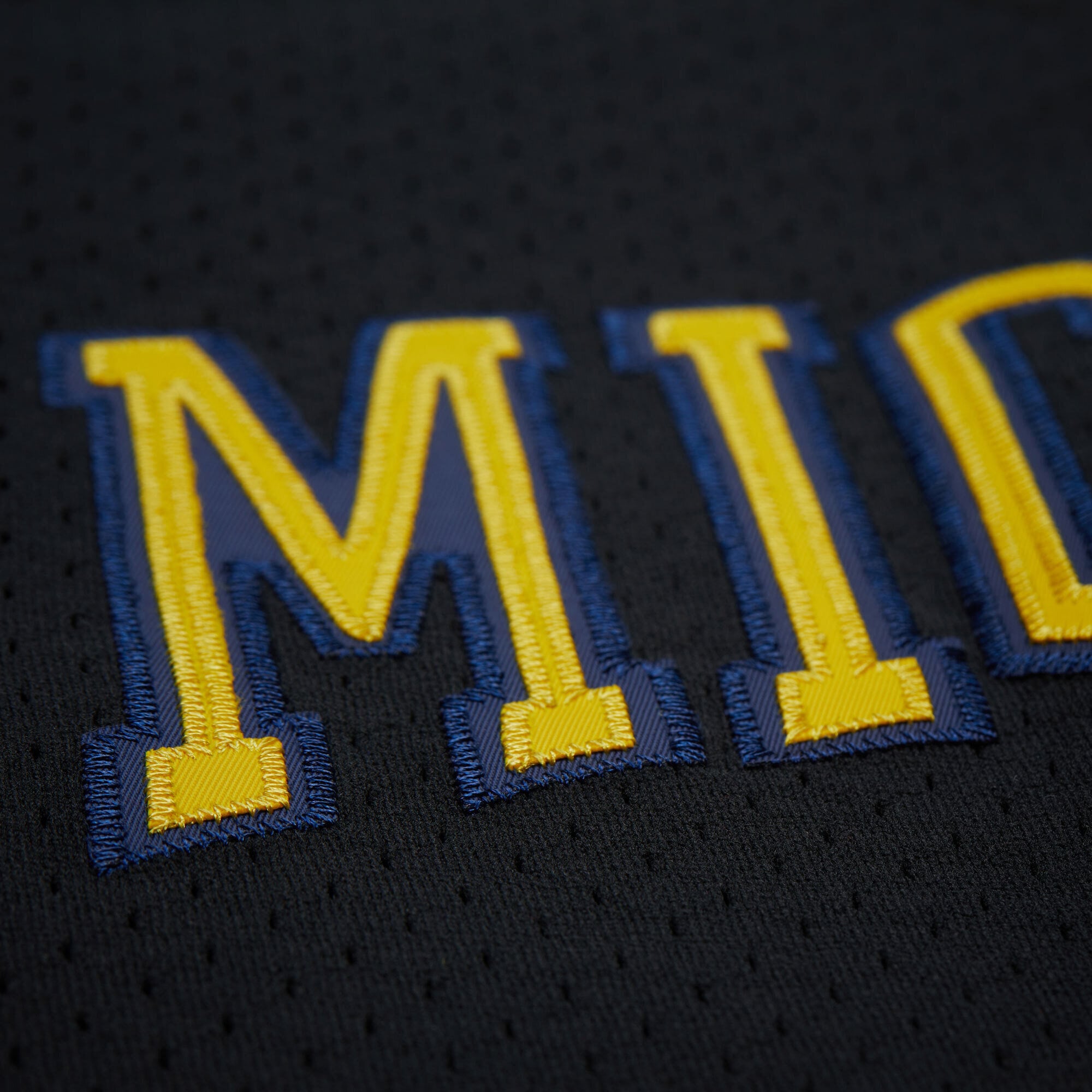 Michigan Wolverines Mitchell & Ness On The Clock Full-Button Fashion Jersey - Black