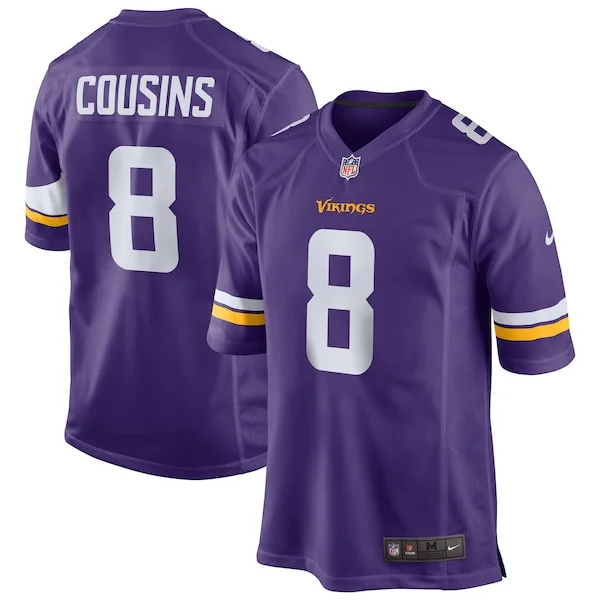 None Kirk Cousins Game Jersey - Purple | NFL Player Jersey | NFL Footb