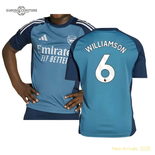 2025-2026 Arsenal Kids Durable Williamson Jersey Aeroready
