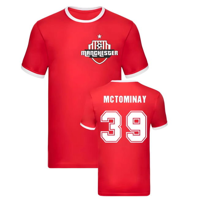 Scott McTominay Manchester Ringer Tee (Red) | Professional | Durable