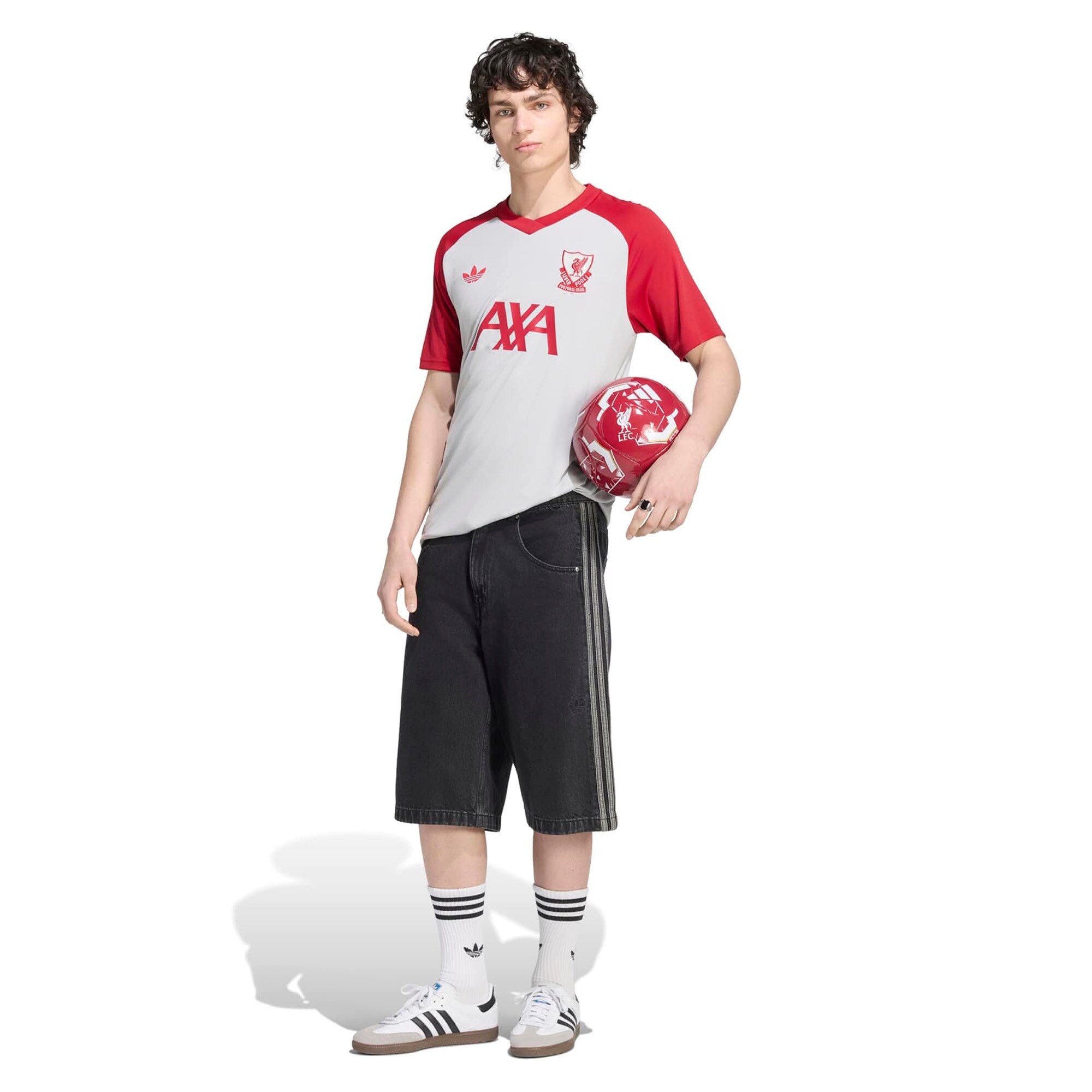 [SJH] Liverpool 2026/27 Away Pre-Match Jersey Top - Gray/Red