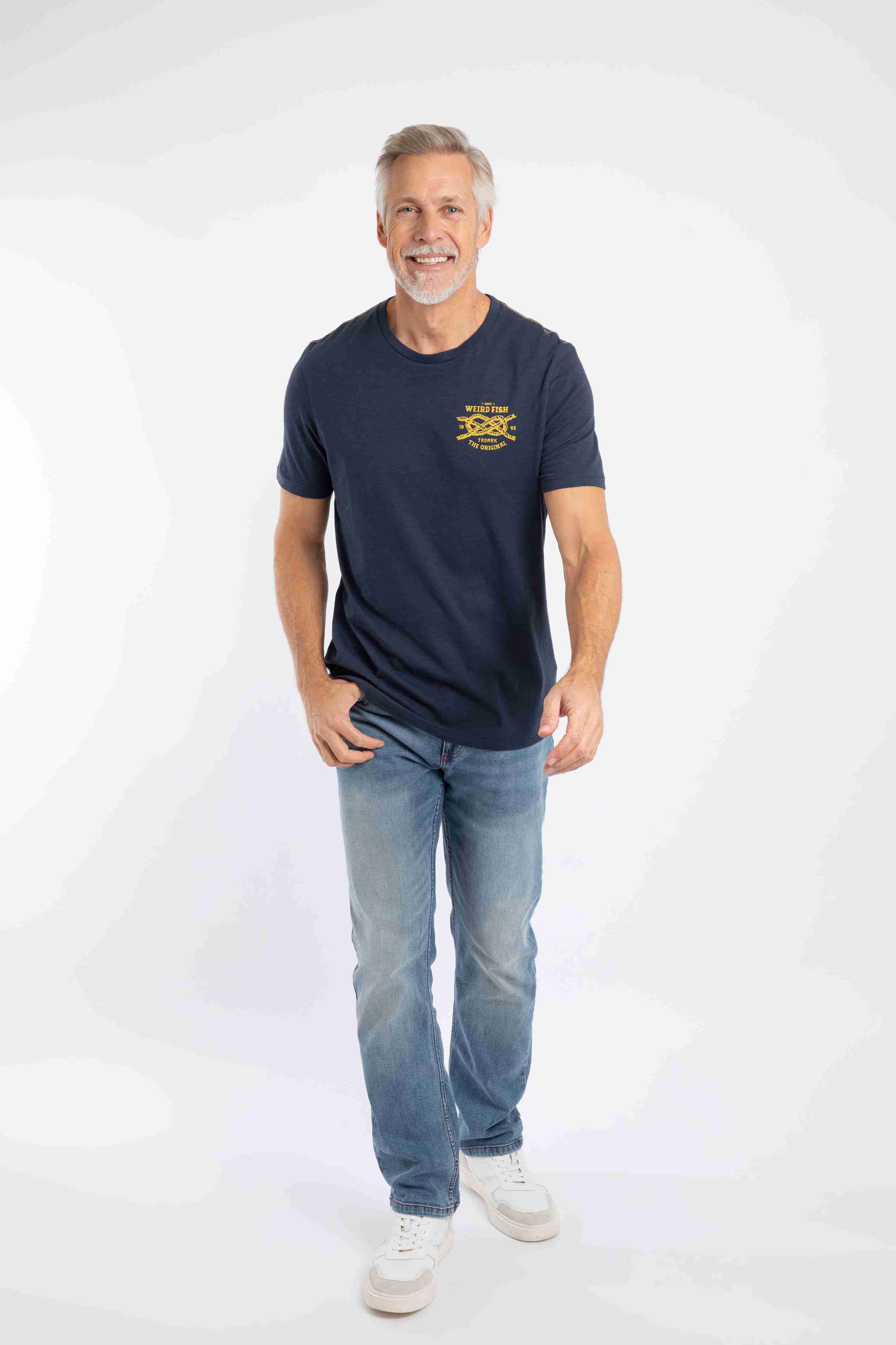 Uphaul Back Print Graphic T-Shirt Navy