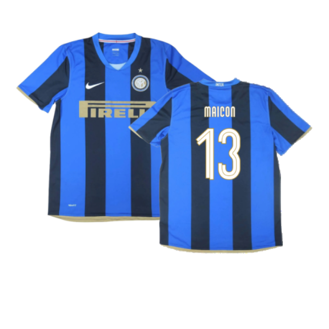 Outstanding Inter Milan 2008-09 Home Shirt ((excellent) S) (maicon 13)