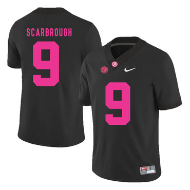 away jersey Men's ALA Tide Bo Scarbrough #9 Black 2017 Football Jersey
