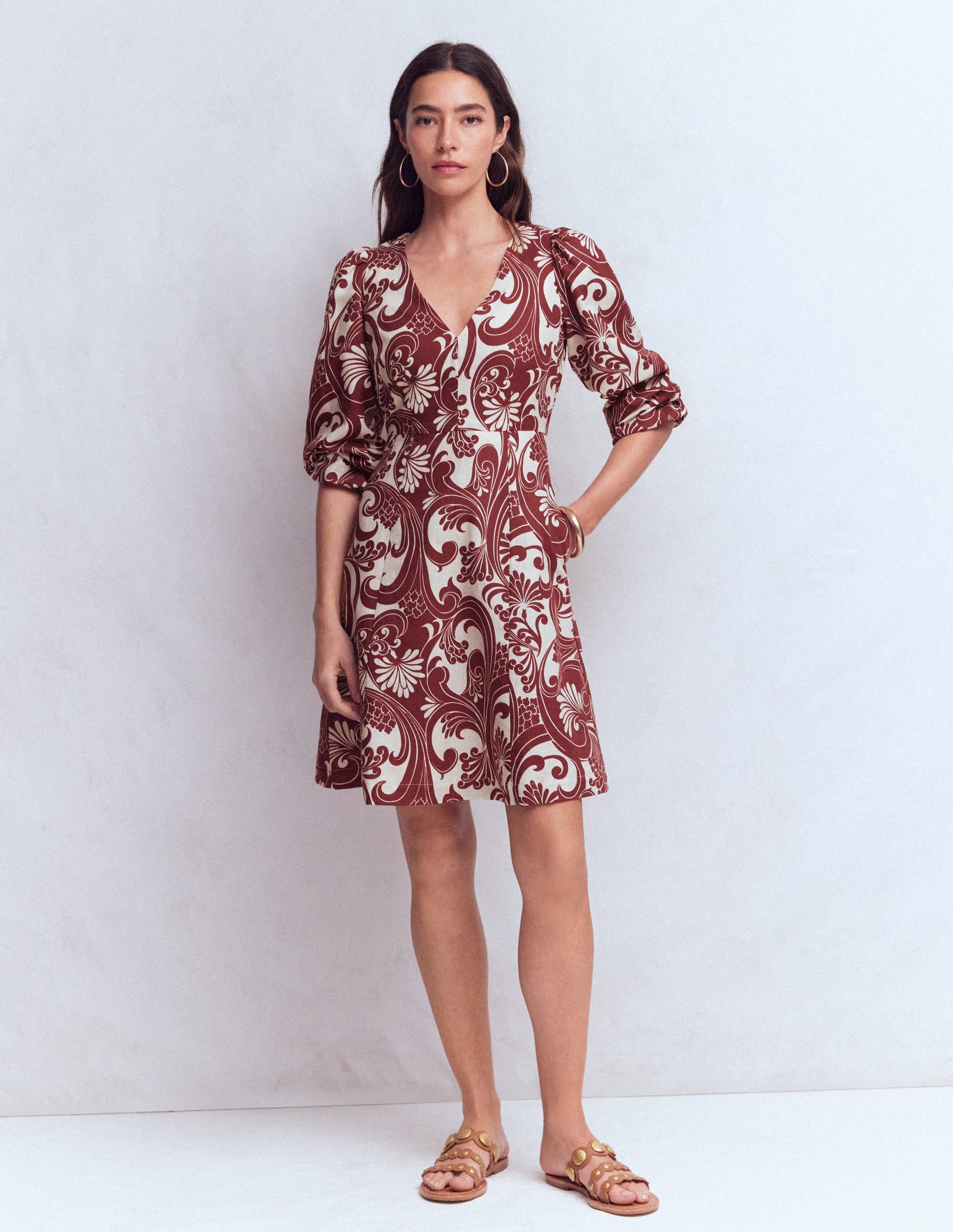 Marla Linen Blend Short Dress