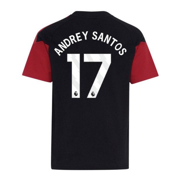 [DDJ] 2026-2027 Man Utd Tiro Training Tee (Black) - Kids (Andrey Santos 17)