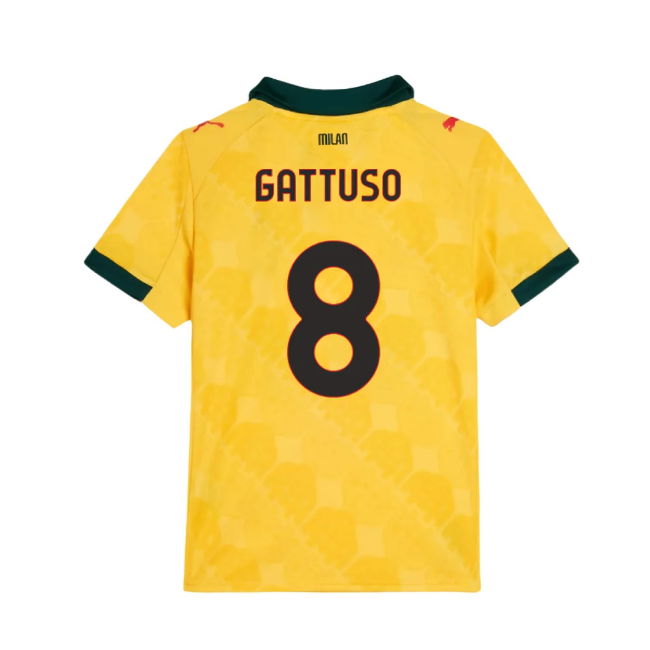 Supporter Acm Ac Milan Third Shirt Kids Gattuso #8 Superior Crafts...