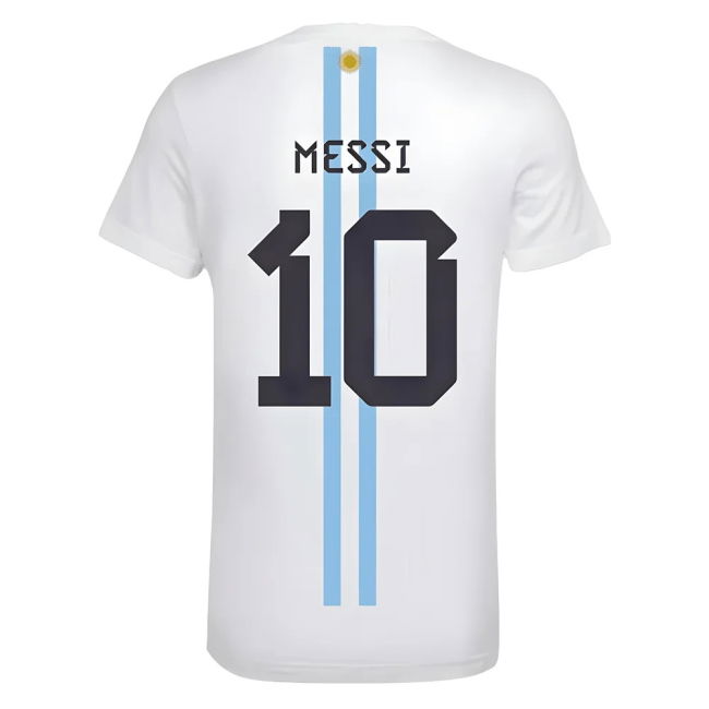 Elite Messi Football Number 10 Graphic T-Shirt (White) Premium-Quality