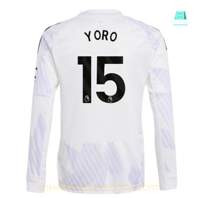 2025-2026 Man Utd Long Sleeve Away Shirt (Kids) (Yoro 15)