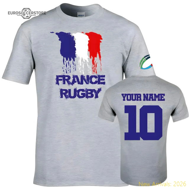 France Country Rugby T-Shirt (Your Name)