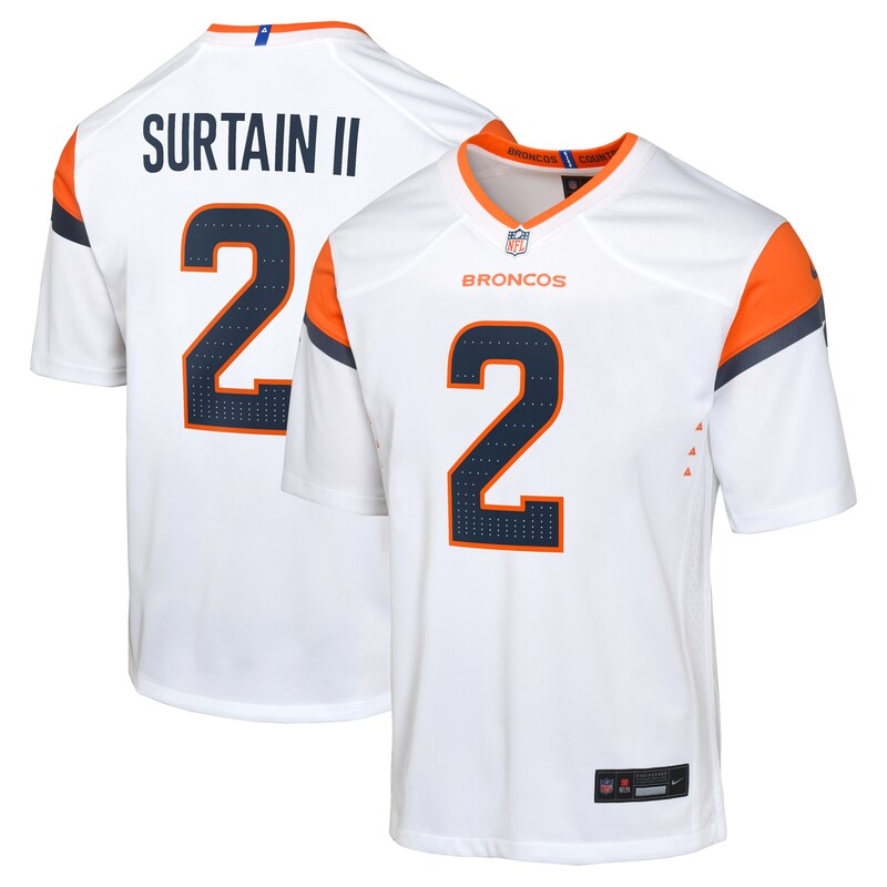 Patrick Surtain II Denver Broncos Nike Youth Game Jersey - W...