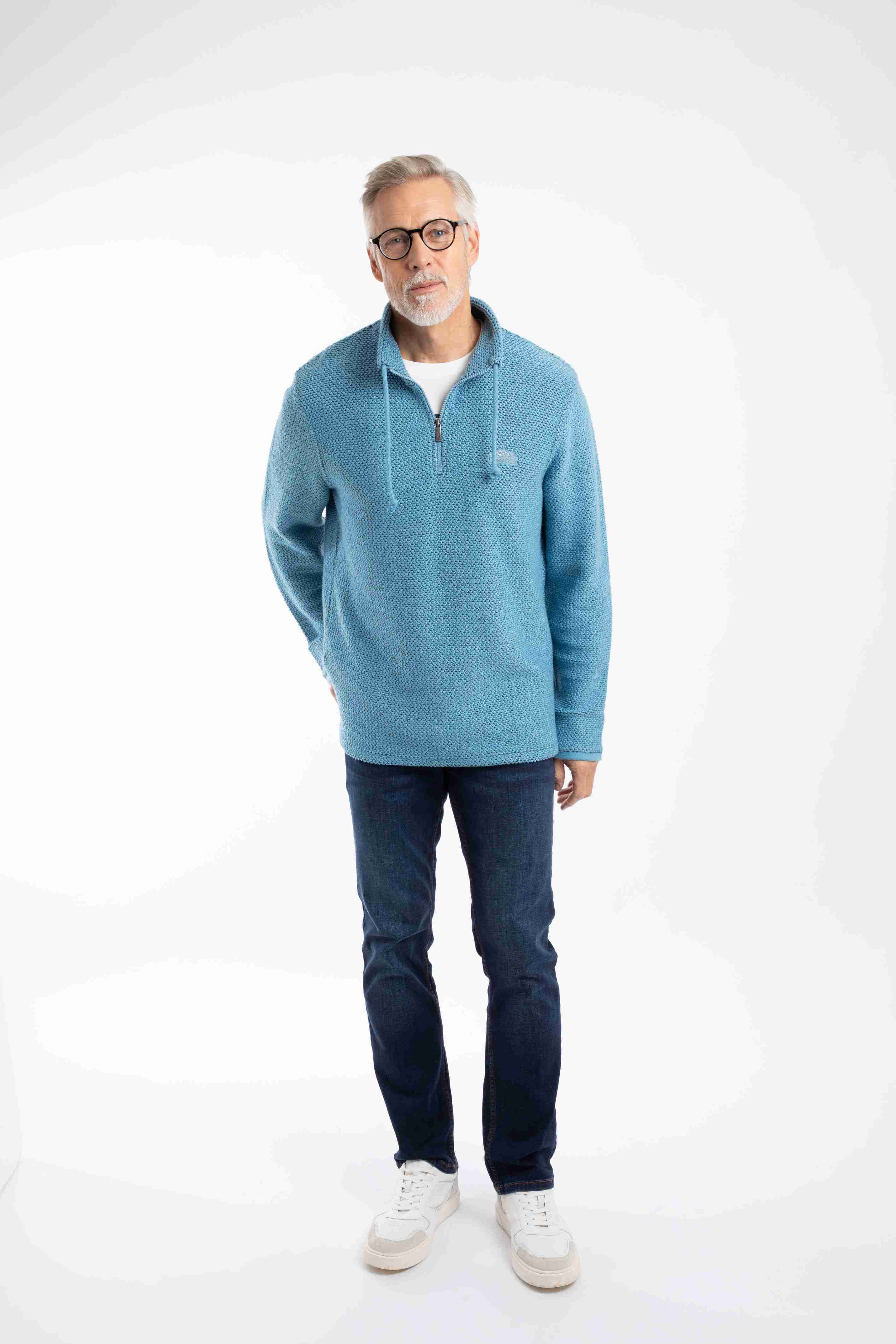 Cruiser 1/4 Zip Macaroni Sweatshirt Bluebird