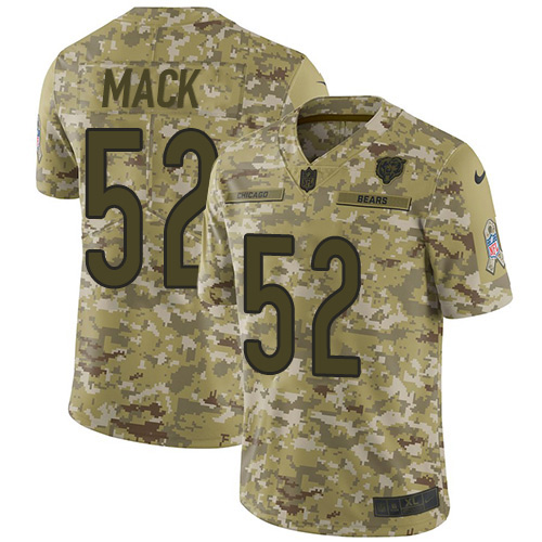 Official NFL Chicago Bears #52 Khalil Mack Team Color Limited Jersey