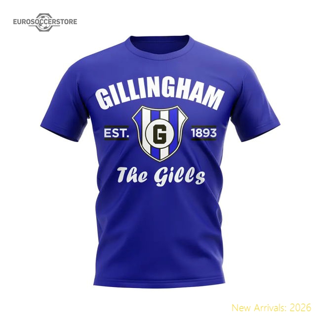 Authentic Gillingham Established Football T-shirt (blue) - Premium