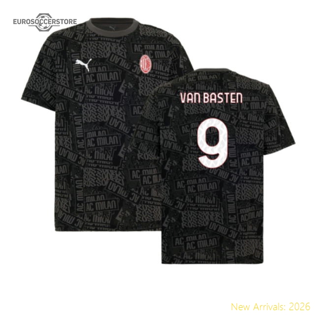 Performance 2025-2026 Ac Milan Ftblculture Tee Aop (Black) (Van Basten