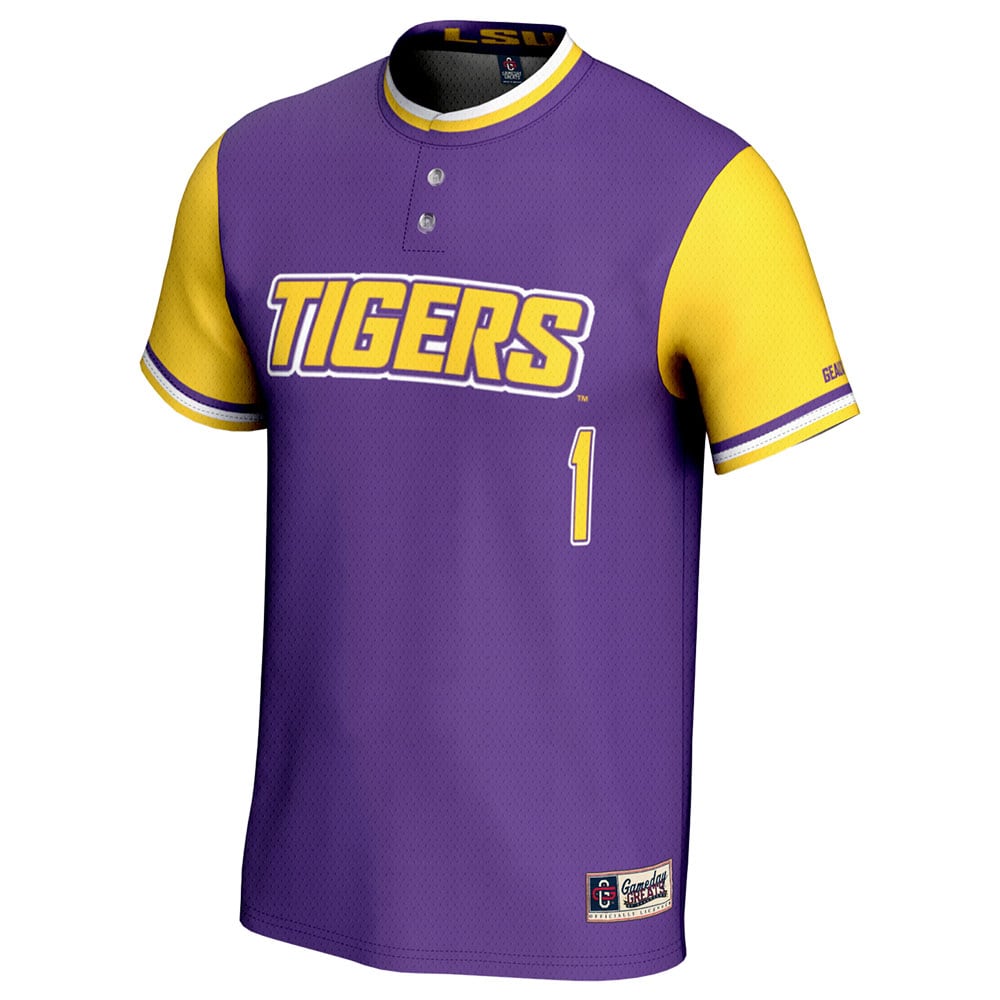 [DDG] LSU Tigers GameDay Greats Unisex Lightweight Softball Jersey - Purple