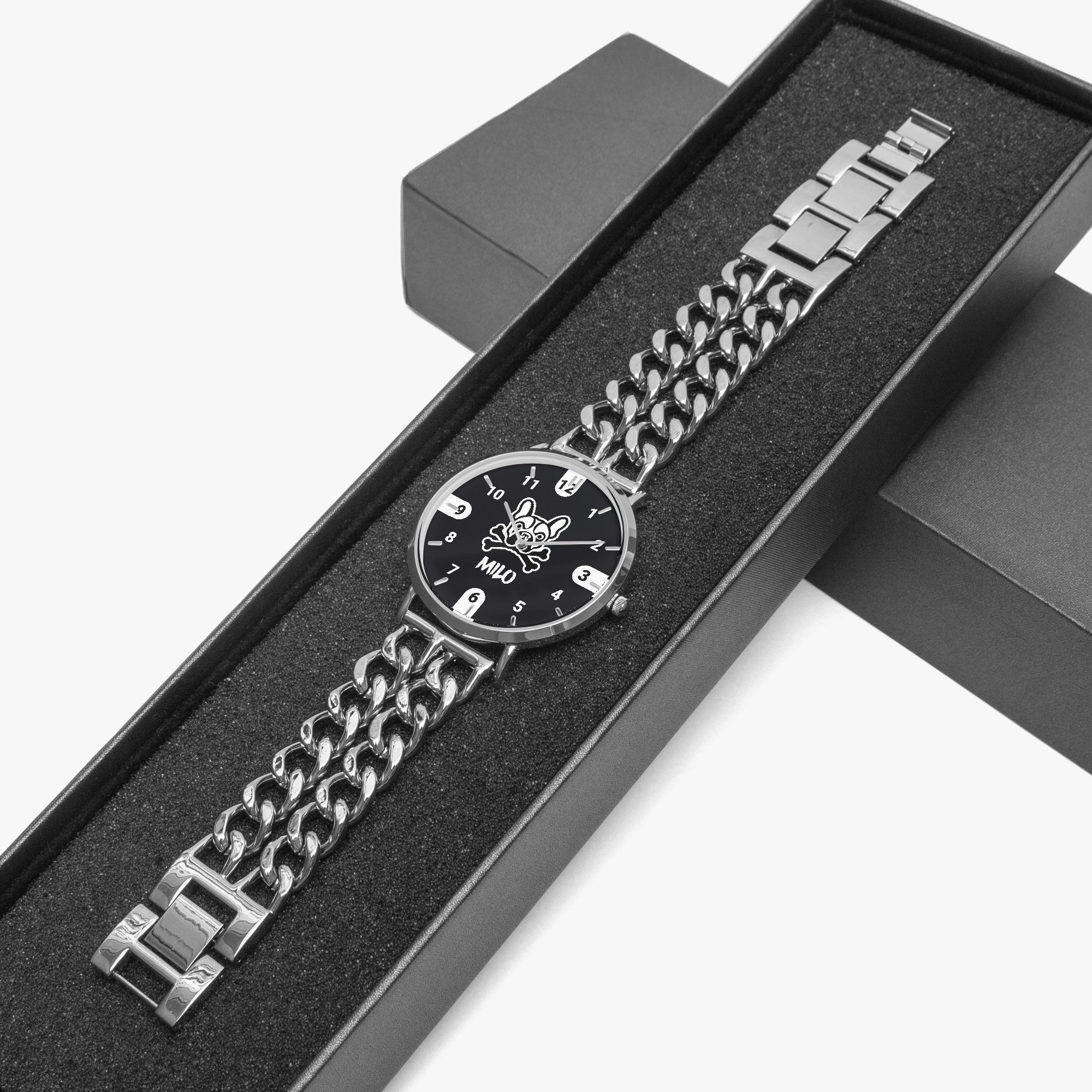 French Bulldog Daisy Personalized Chic Hollow Strap Watch For Frenchie