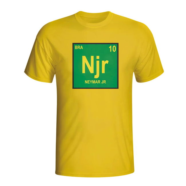 Football Neymar Brazil Periodic Table T-Shirt (Yellow) - Kids