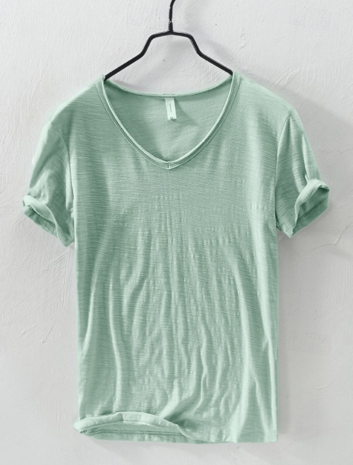 Men's Cotton T Shirt Tee Top Short Sleeve Sleeves V Neck Summer All