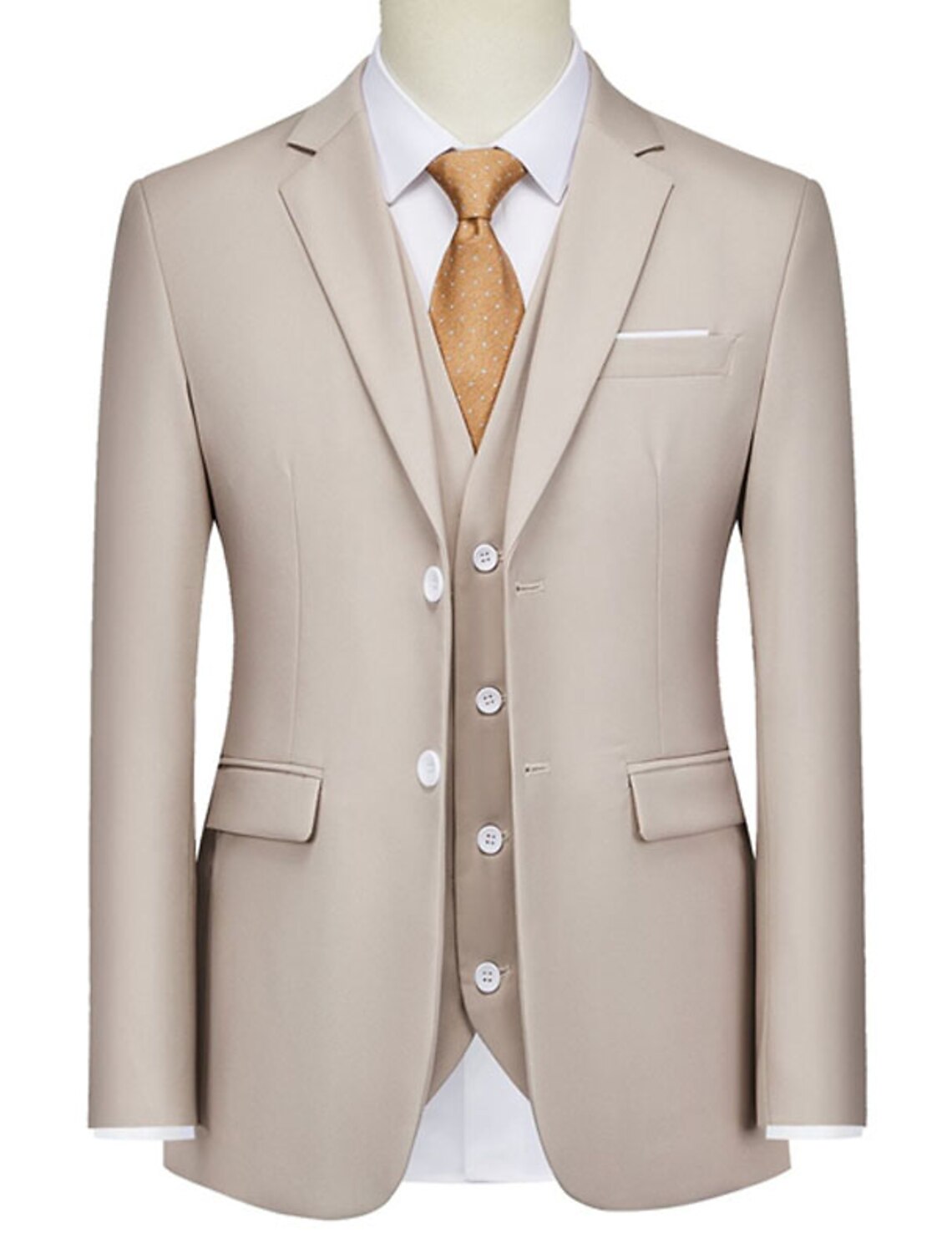 Men's Jacket Blazer Wedding Business Outdoor Pocket Spring Fall Plain