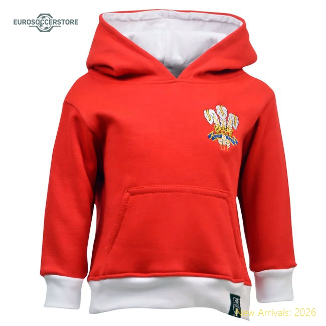 Kids Wales Hoodie - Red/White