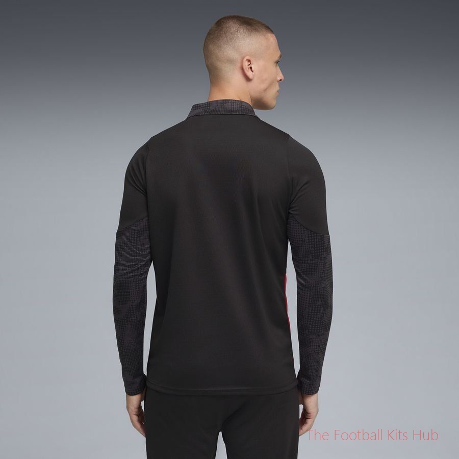 AC Milan Training Shirt 1/4 Zip - PUMA Black/For All Time Red