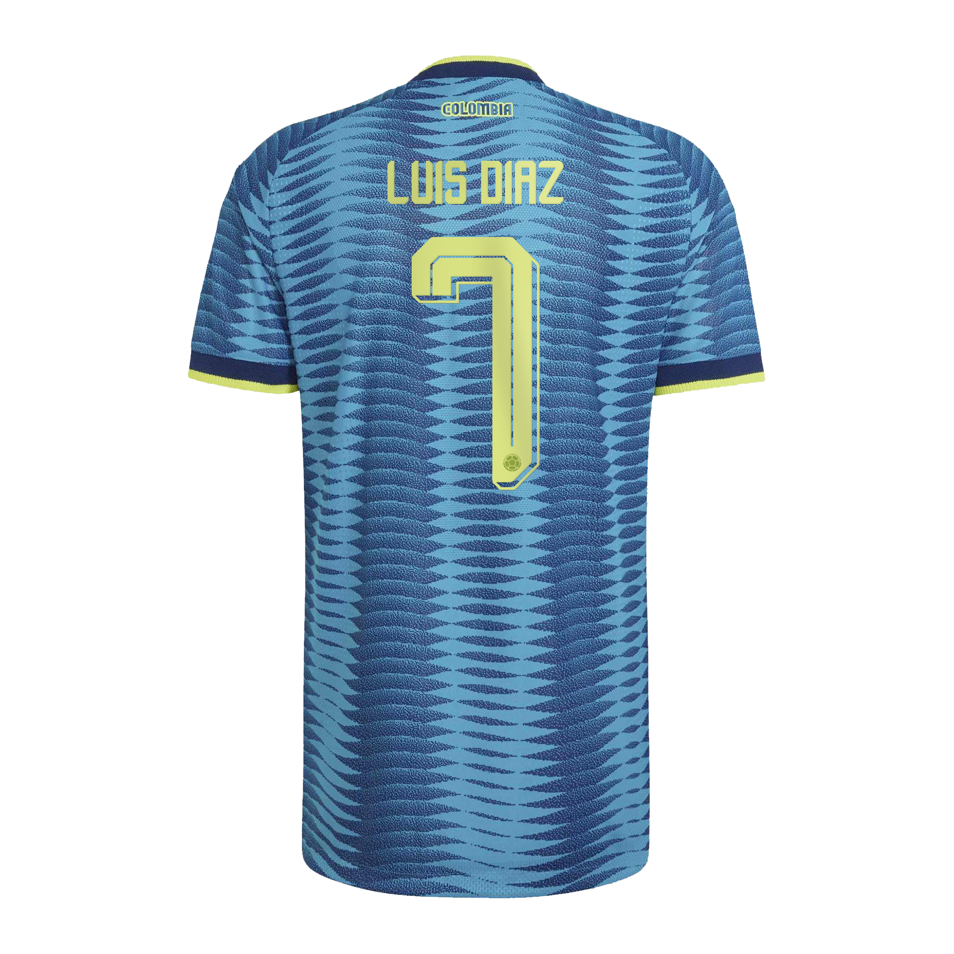 [LK] Luis Diaz Colombia National Team 2026 Away On-Field Authentic Jersey - Turquoise