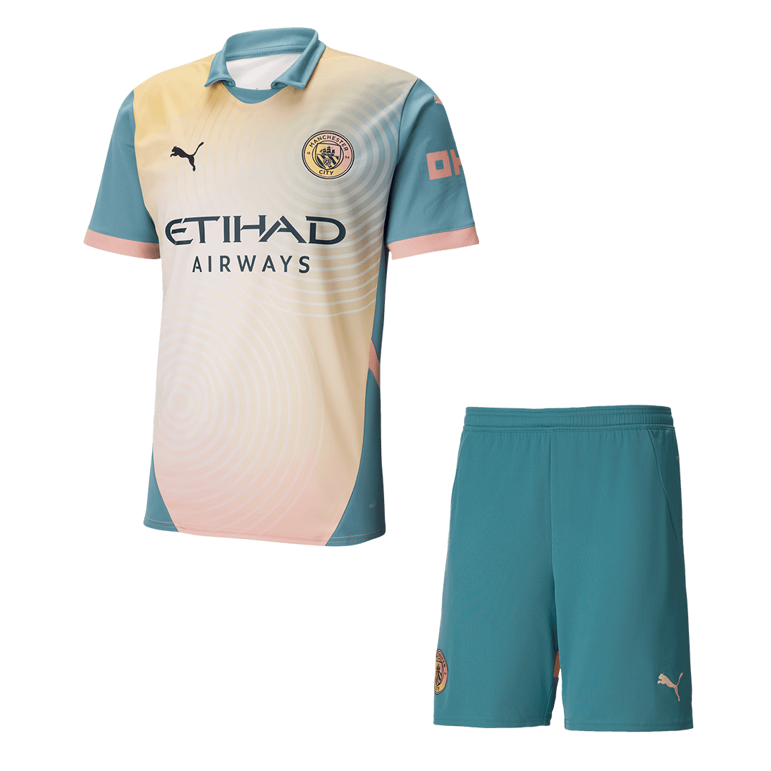 Manchester City Fourth Away Soccer Jersey Kit(Jersey+Shorts) 2024/25 -