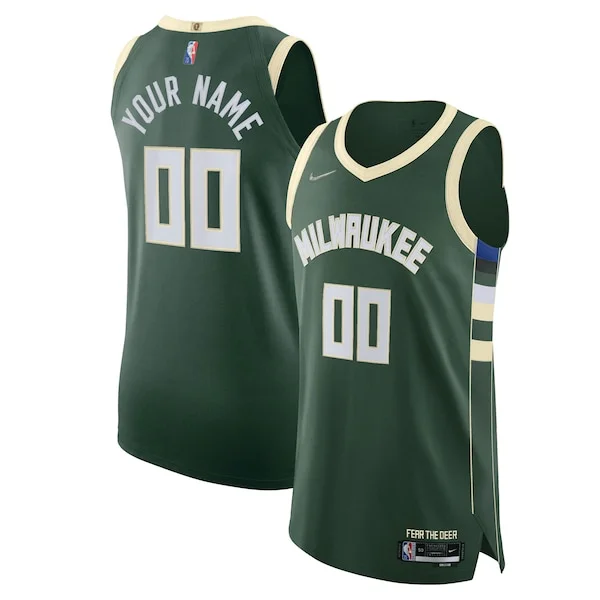 Milwaukee Bucks MIL Authentic Jersey - premium NBA - Green athletic