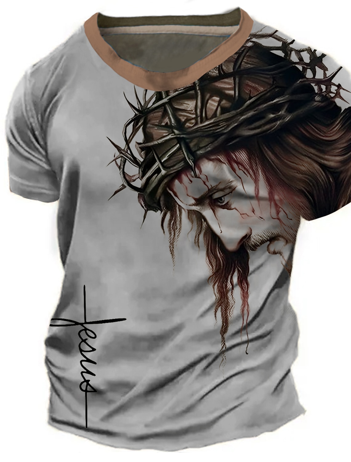 Men's Graphic Faith T Shirt Christian Shirts Short Sleeve 3D Print