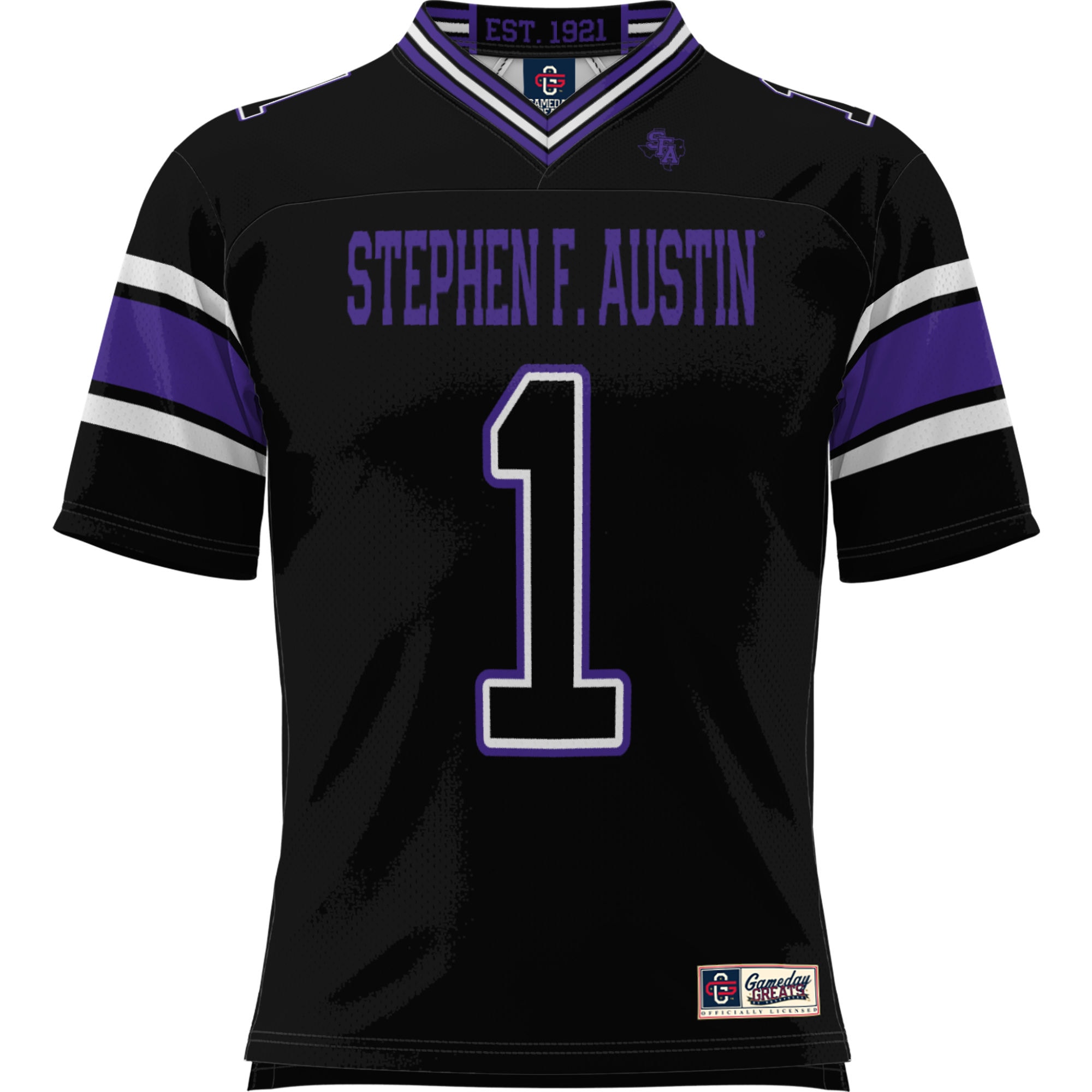 #1 Stephen F Austin Lumberjacks GameDay Greats Youth 26/27 Football Jersey - Black