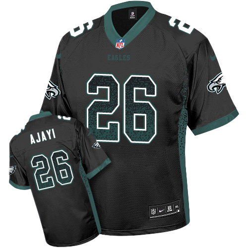 Official NFL PHI Eagles #26 Jay Ajayi Black Elite Jersey - NFL Lice...