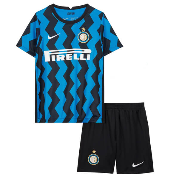 Moisture Wicking INTER MILAN 20-21 HOME BLUE KIDS FOOTBALL KIT