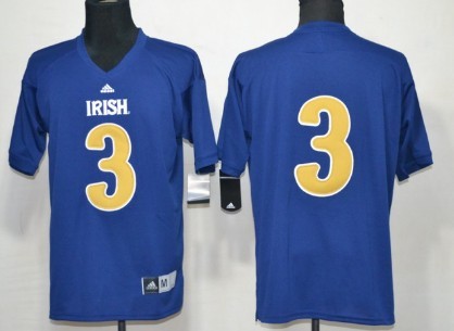 Men's ND Irish Blue 2024 official licensed Joe Montana #3 game jersey