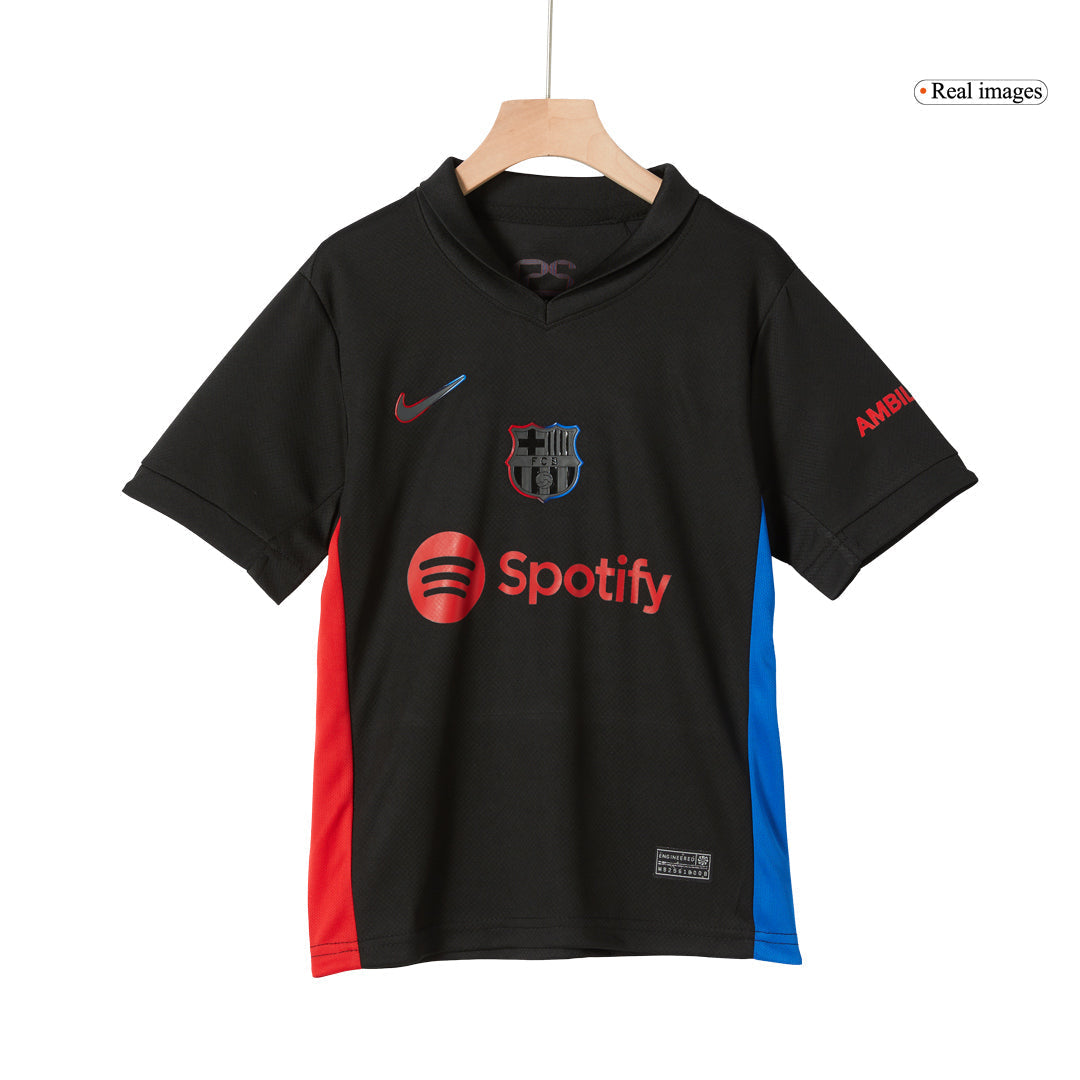 Kid's Barcelona Away Soccer Jersey Kit(Jersey+Shorts) 2024/25Authentic