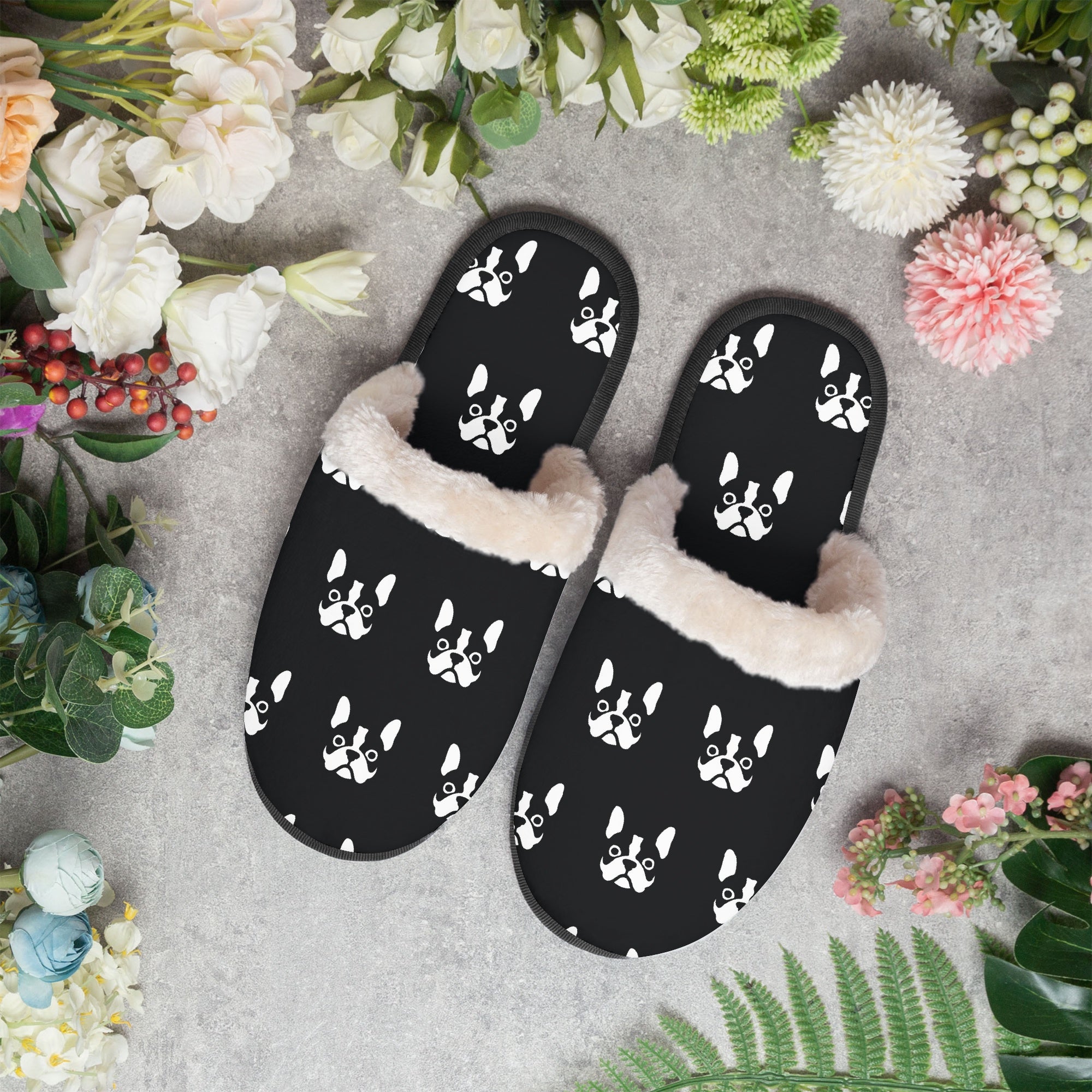 Bulldog Inspired Gwen - Premium Cozy Winter Slippers Everyday Use