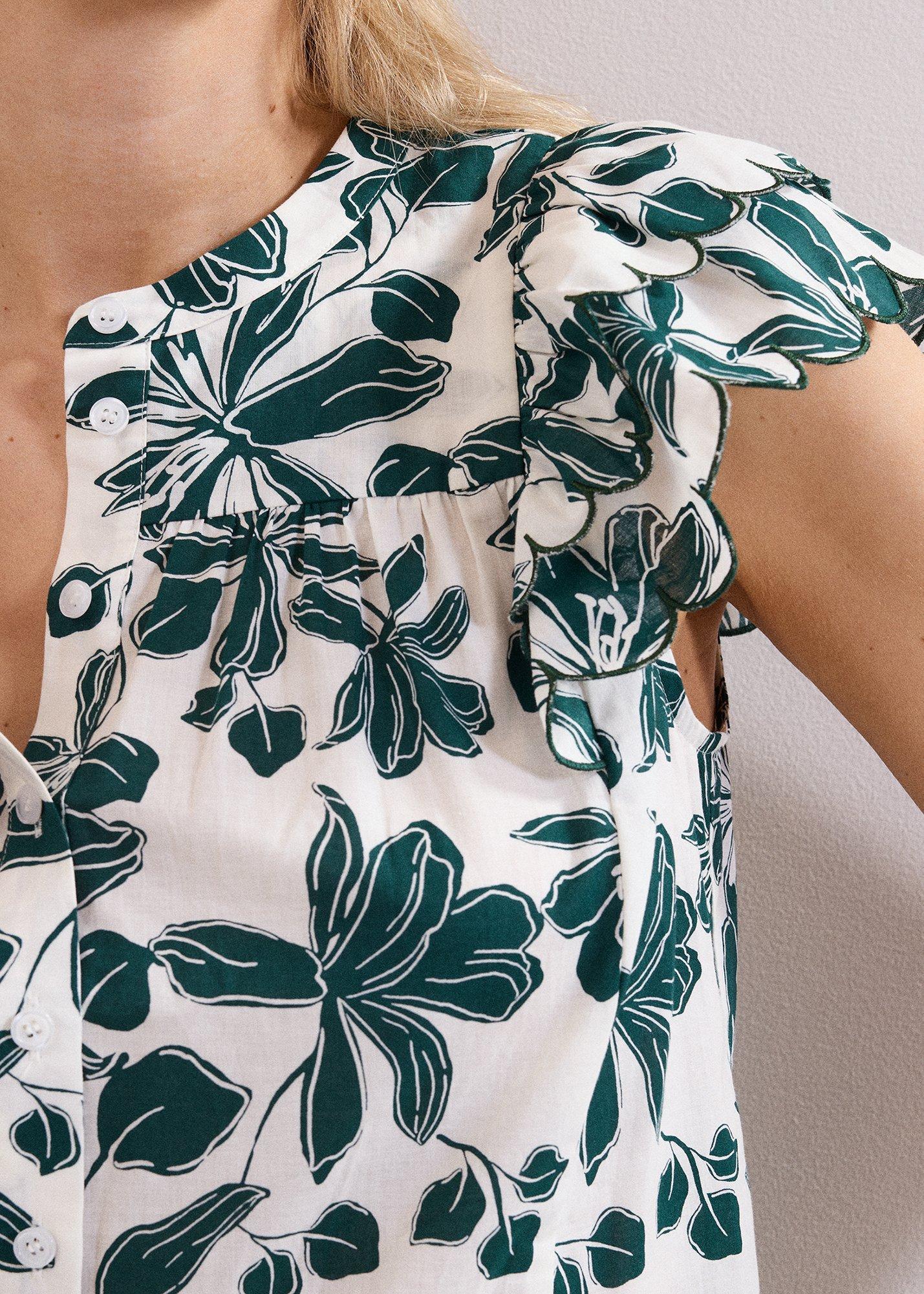 Rena Cotton Floral Blouse