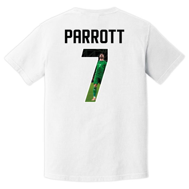 Troy Parrott Number 7 T-Shirt (White) Worldcup Euro Oranje