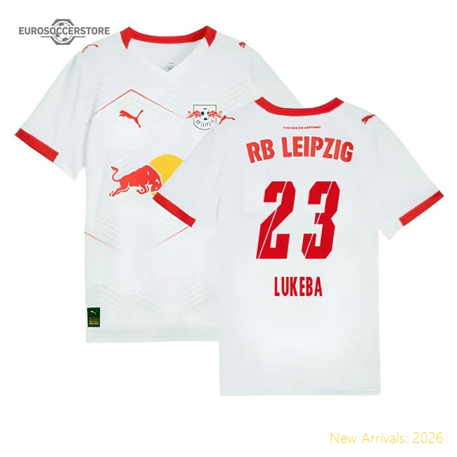 Performance 2025-2026 Red Bull Leipzig Home Shirt (Kids) (Lukeba 23)