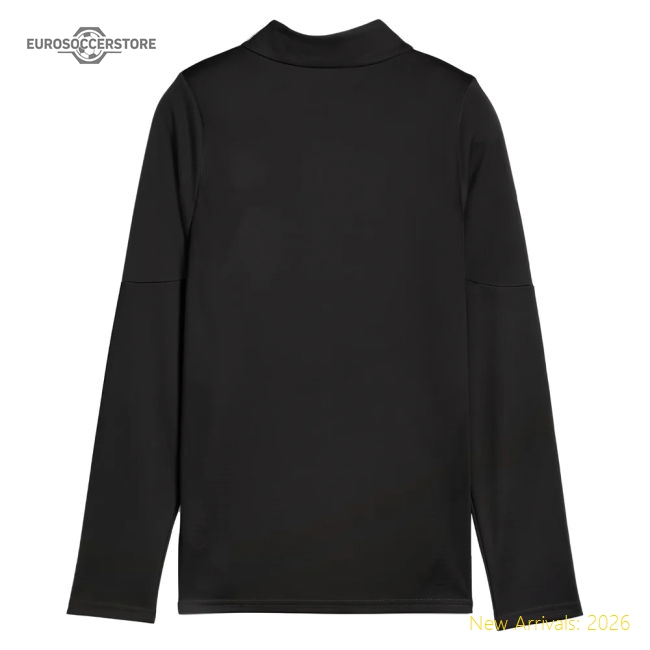 High-Quality 2025-2026 Man City Training 14 Zip Top Black - Kids