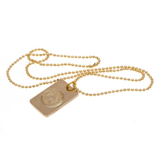 Leicester City FC Gold Plated Dog Tag & Chain | Timeless Design