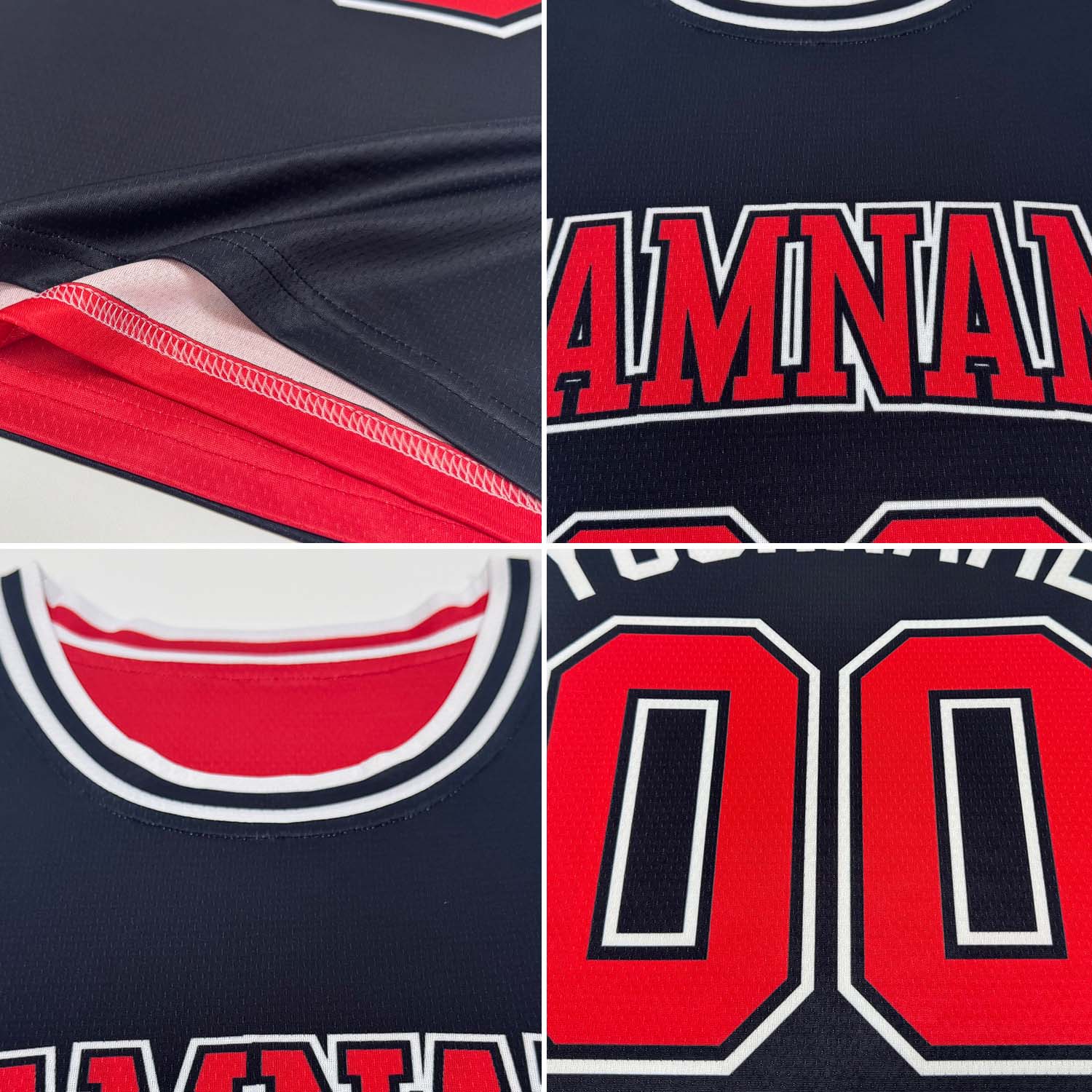 Custom Reversible Black Orange Double Side Basketball Jersey