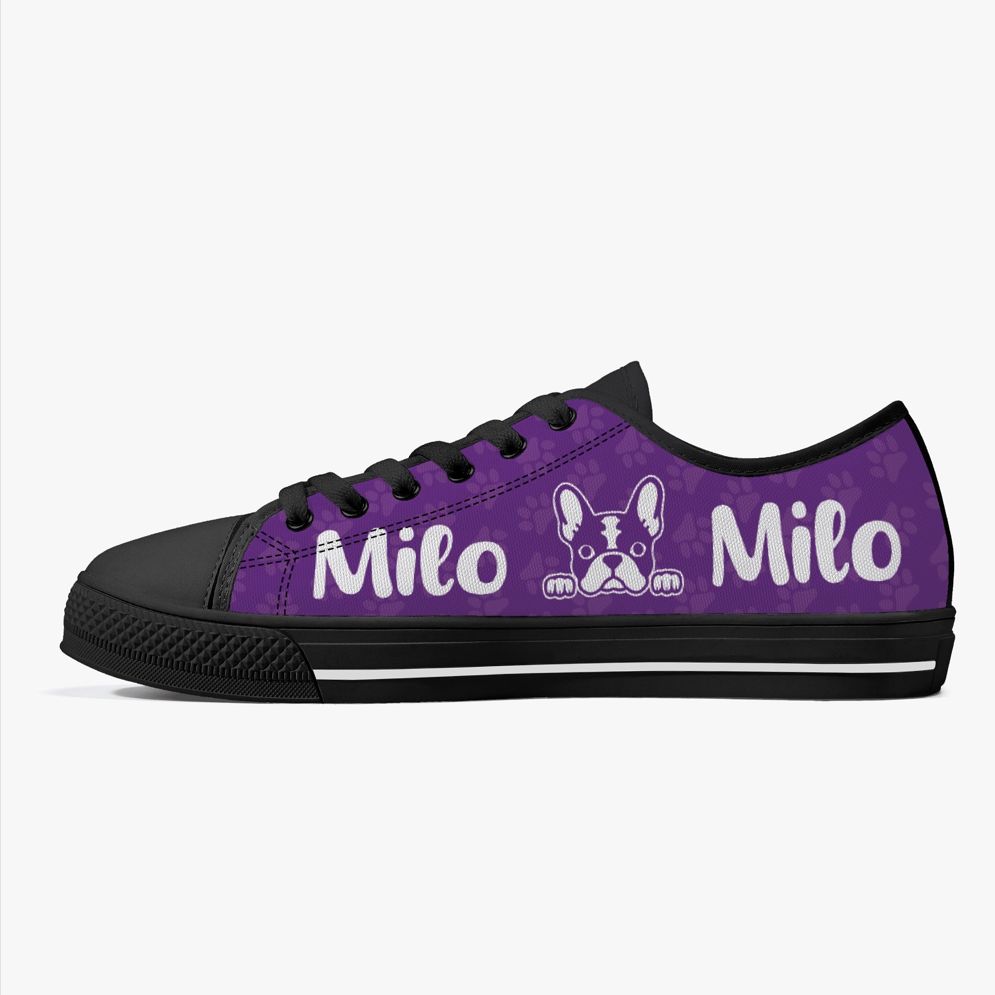 Frenchie-Fan Miller - Personalized Classic Low-top Canvas Shoes for E...