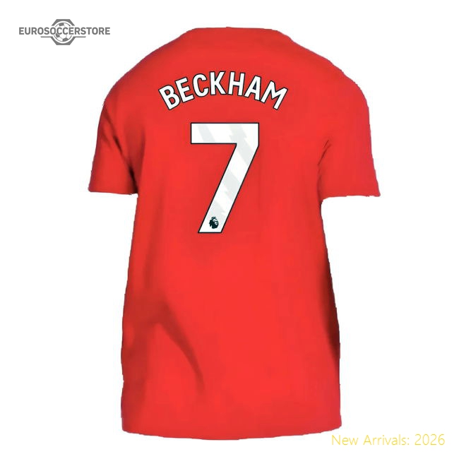 Performance Premium Tee Red Beckham 7 2024-2025 Man Utd DNA