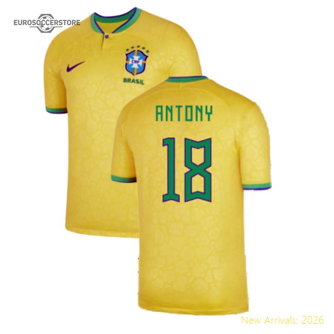 High-performance Football Brazil Jersey - Moisture-wicking Modern