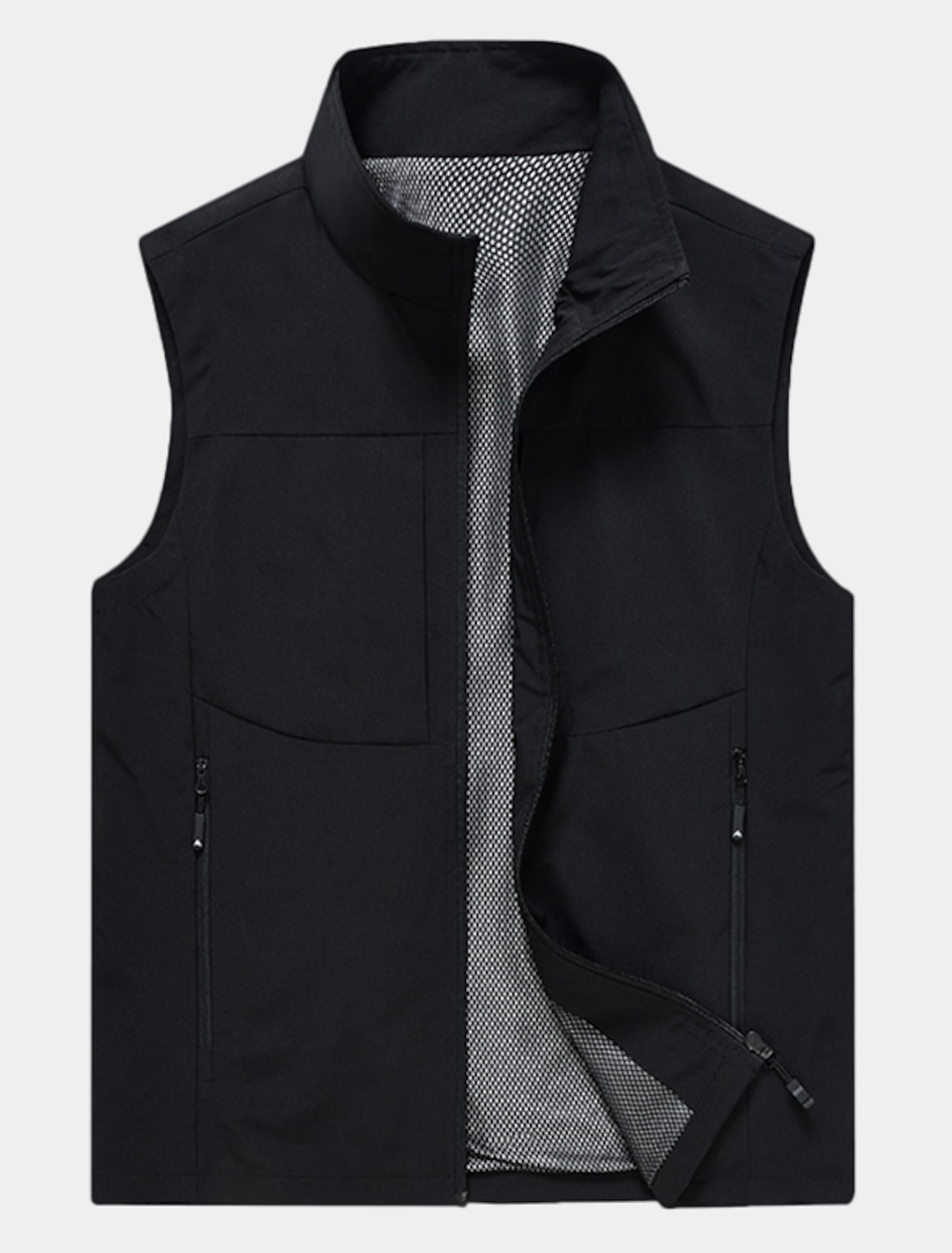 Men's Fishing Vest Hiking Sleeveless Outerwear Top Outdoor Breathable