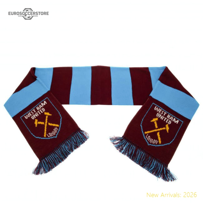 West Ham United Fc Narrow Bar Scarf Fan Edition In Multiple Youth Sizes