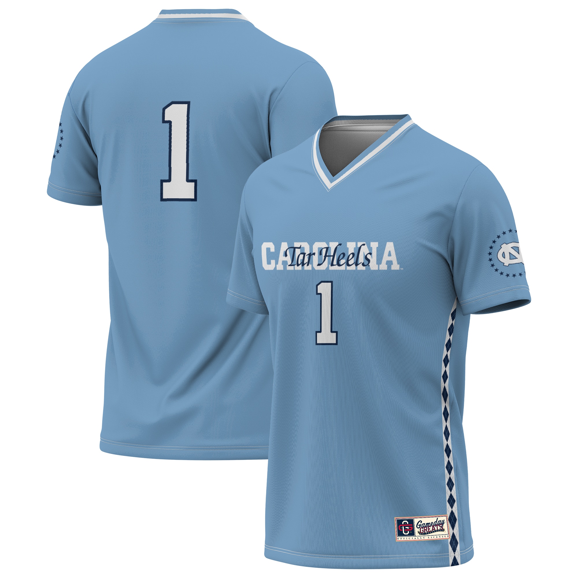 [NJP] North Carolina Tar Heels GameDay Greats Youth 2024 NCAA Women's Soccer National Champions Lightweight Fashion Jersey - Carolina Blue