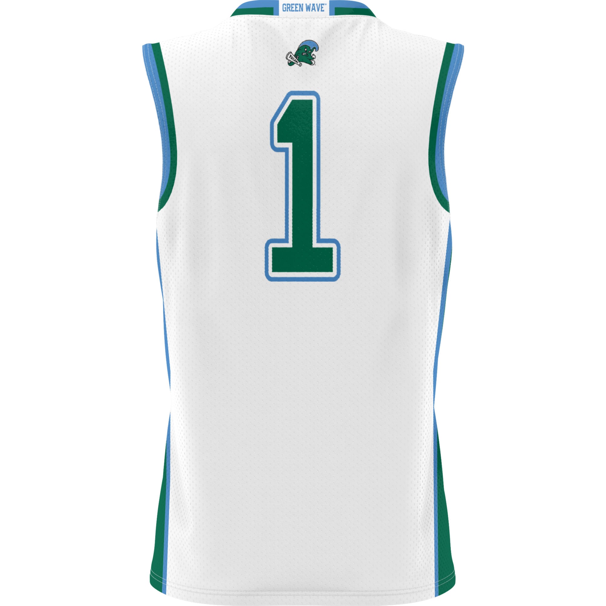 #1 Tulane Green Wave GameDay Greats Lightweight Basketball Jersey - White
