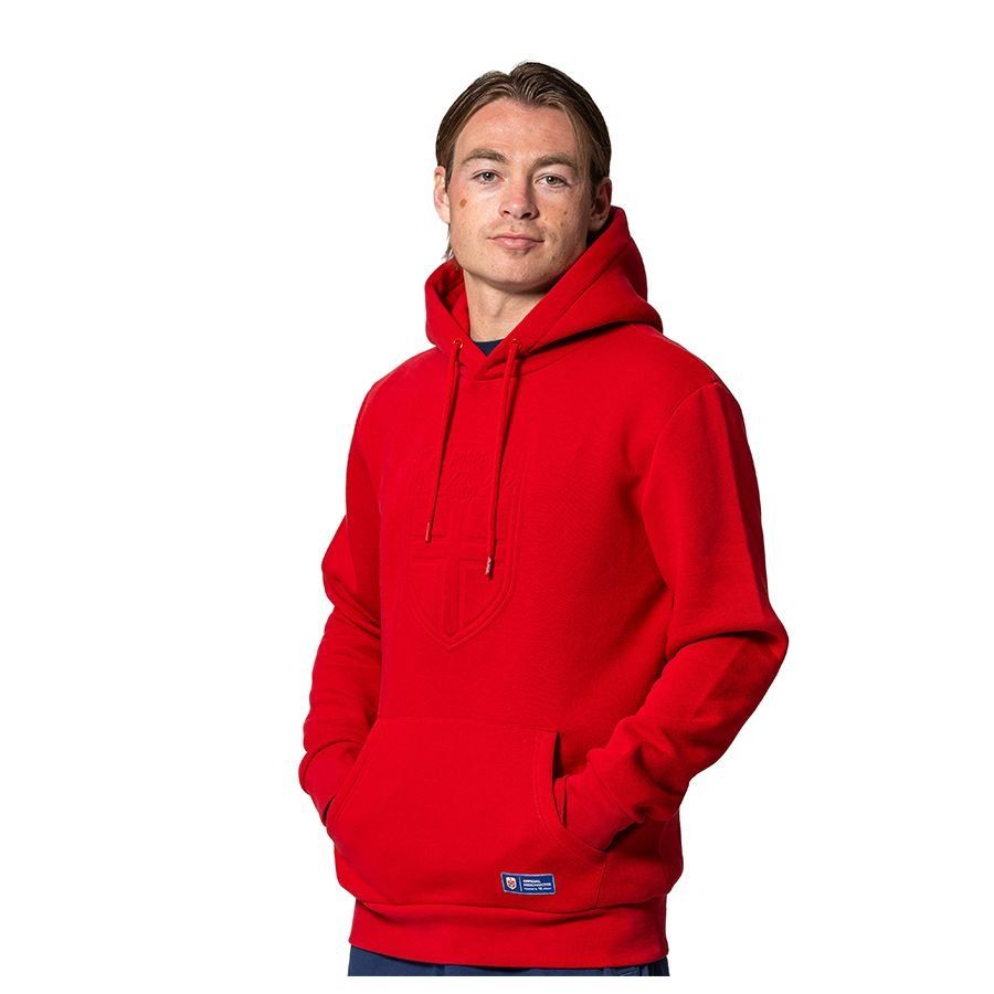 Norway Crest Hoodie Red In Multiple Adult Sizes